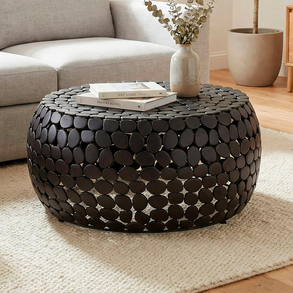 SOFFBORD i metall 66/66/32 cm  - svart, Design, metall (66/66/32cm) - Livetastic