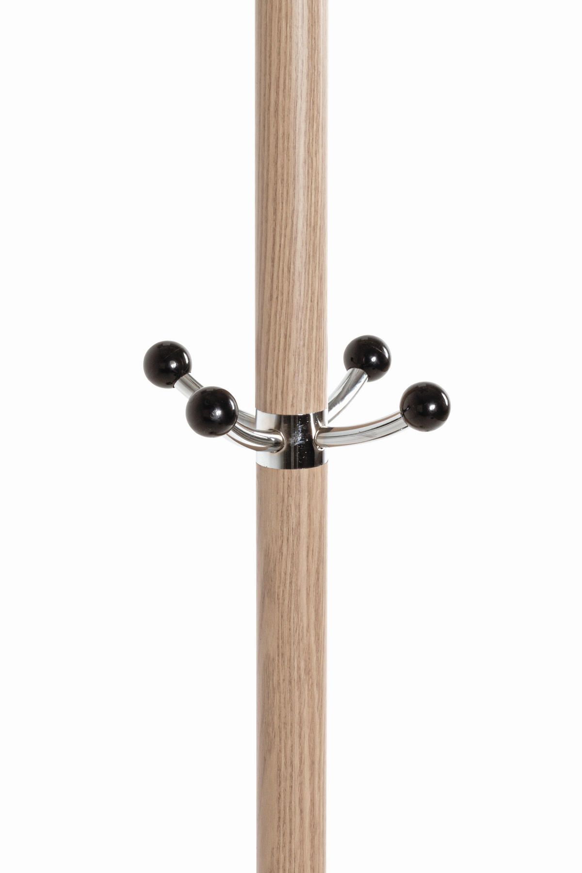 GARDEROBENSTÄNDER in Chromfarben, Eichefarben 40/175/40 cm   - Chromfarben/Eichefarben, Design, Stein/Metall (40/175/40cm)