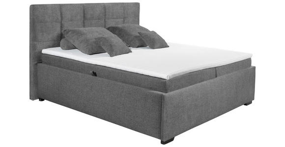 POLSTERBETT Matratze, Bettkasten, Topper Graphitfarben 180/200 cm  - Graphitfarben/Schwarz, KONVENTIONELL, Kunststoff/Textil (180/200cm) - Esposa