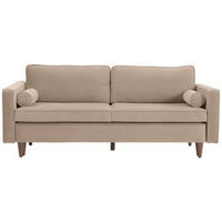 SCHLAFSOFA Cord Hellbraun  - Hellbraun/Buchefarben, MODERN, Holz/Textil (208/78/96cm) - Livetastic