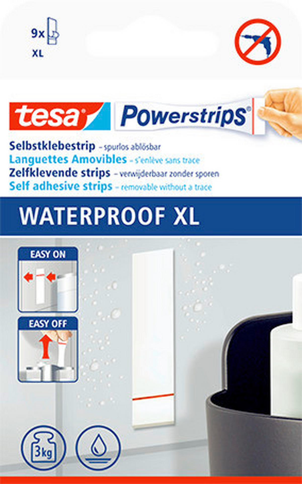 MONTAGEKLEBER POWERSTRIPS  - Basics, Kunststoff (2/8cm) - Tesa