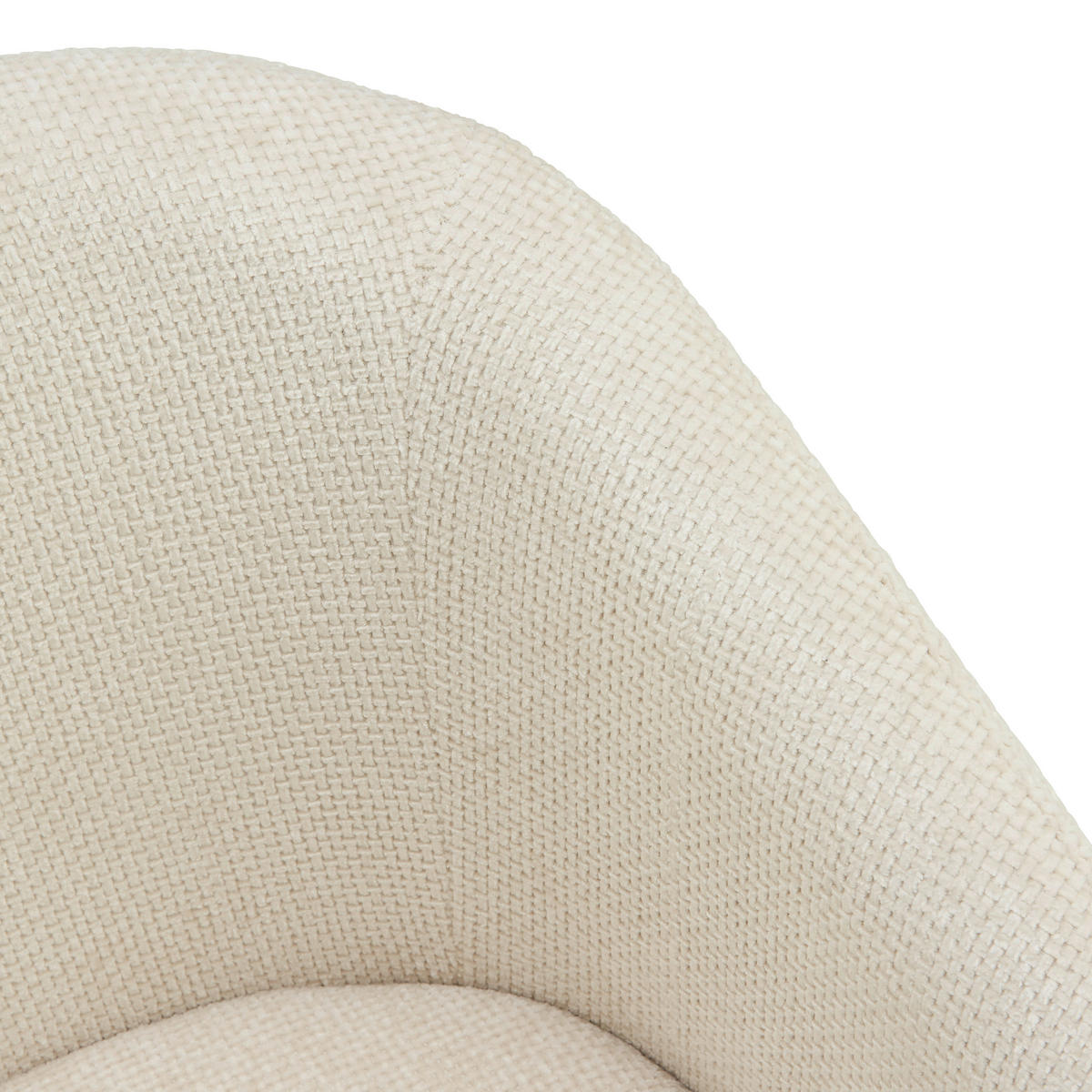 ARMLEHNSTUHL  in Eisen Samt  - Beige/Schwarz, LIFESTYLE, Textil/Metall (57/78/61cm) - MID.YOU