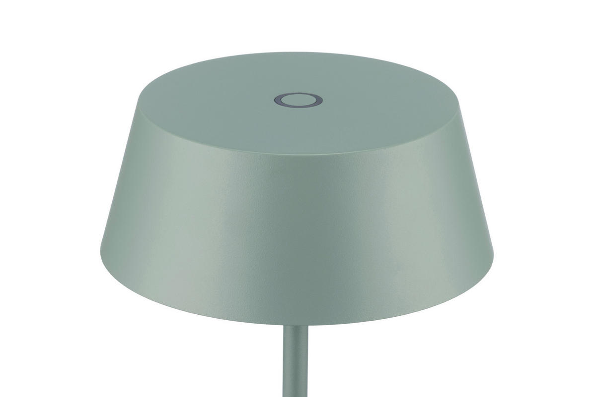 AKKU-TISCHLEUCHTE Naos 15/25 cm  - Grau, Design, Kunststoff/Metall (15/25cm) - Dieter Knoll