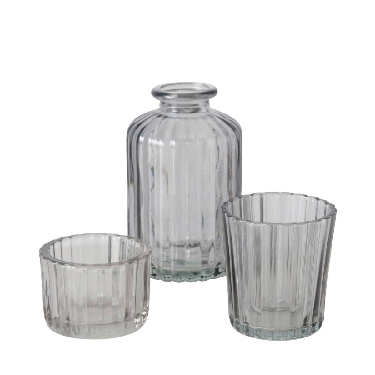 WINDLICHT Grau 6,2/10 cm  - Grau, Basics, Glas (6,2/10cm) - Boltze Home