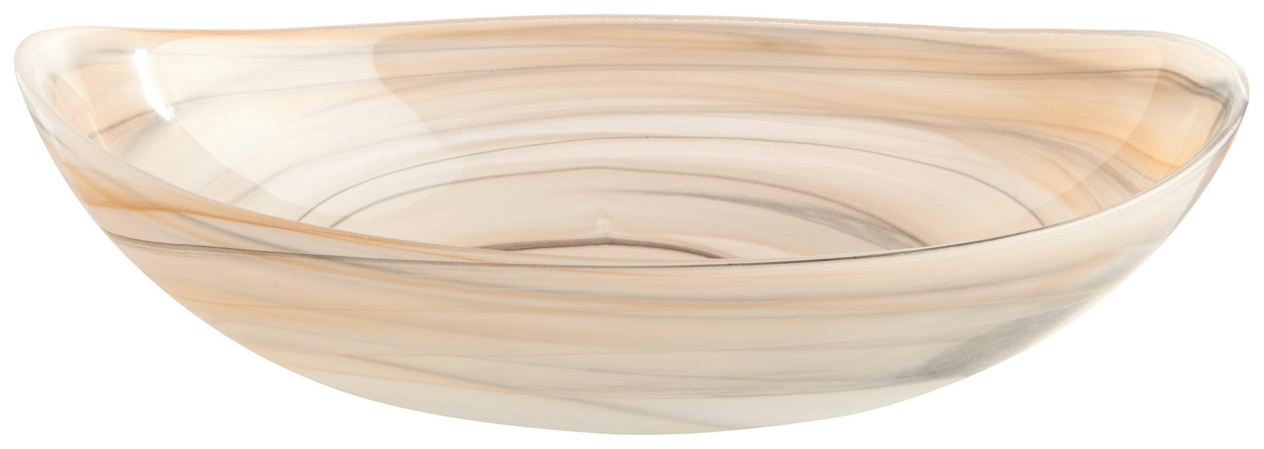 MISKA, sklo, 32,00/9,00/22,00 cm  - hnedá/béžová, Basics, sklo (32,00/9,00/22,00cm) - Leonardo