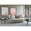 BIGSOFA in Chenille Dunkelgrau  - Dunkelgrau/Schwarz, Modern, Kunststoff/Textil (237/87/131cm) - Trendmanufaktur