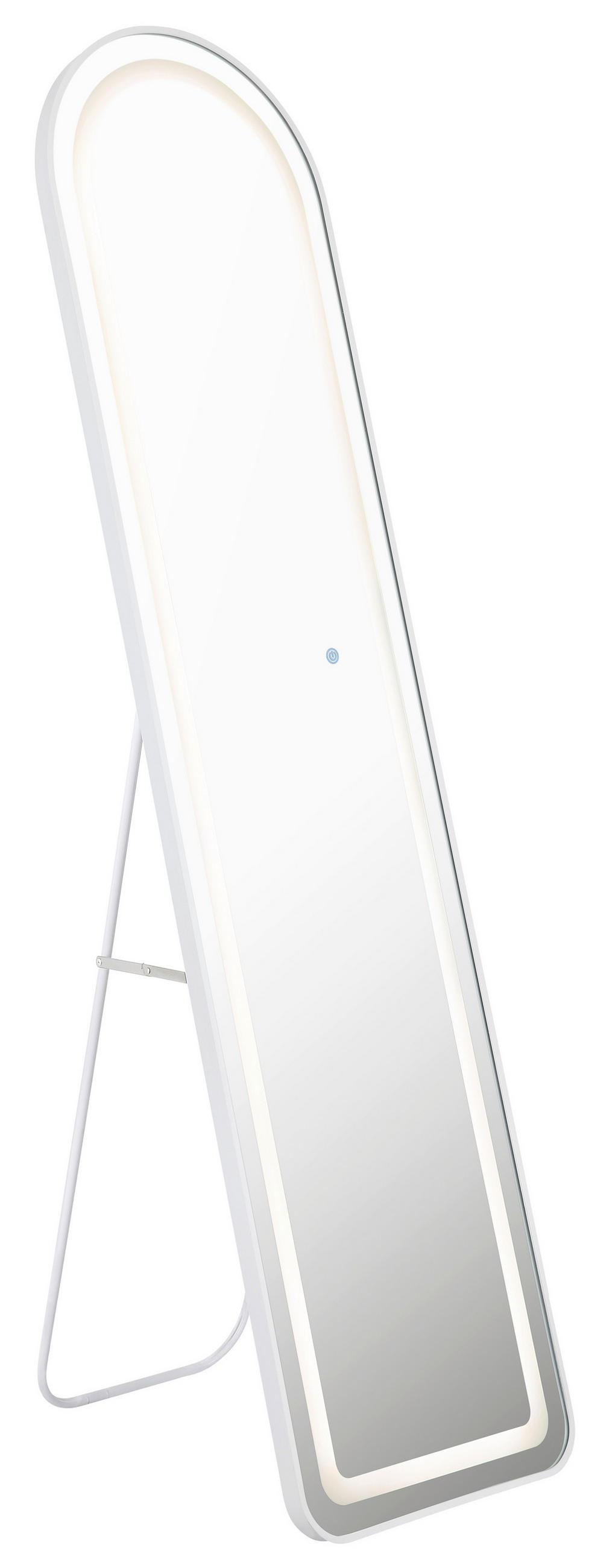 Golvspegel med belysning 40/50/160 cm   - vit, Basics, metall/glas (40/50/160cm) - Best Price