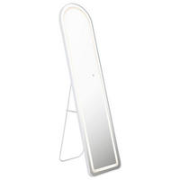 Golvspegel med belysning 40/50/160 cm   - vit, Basics, metall/glas (40/50/160cm) - Best Price