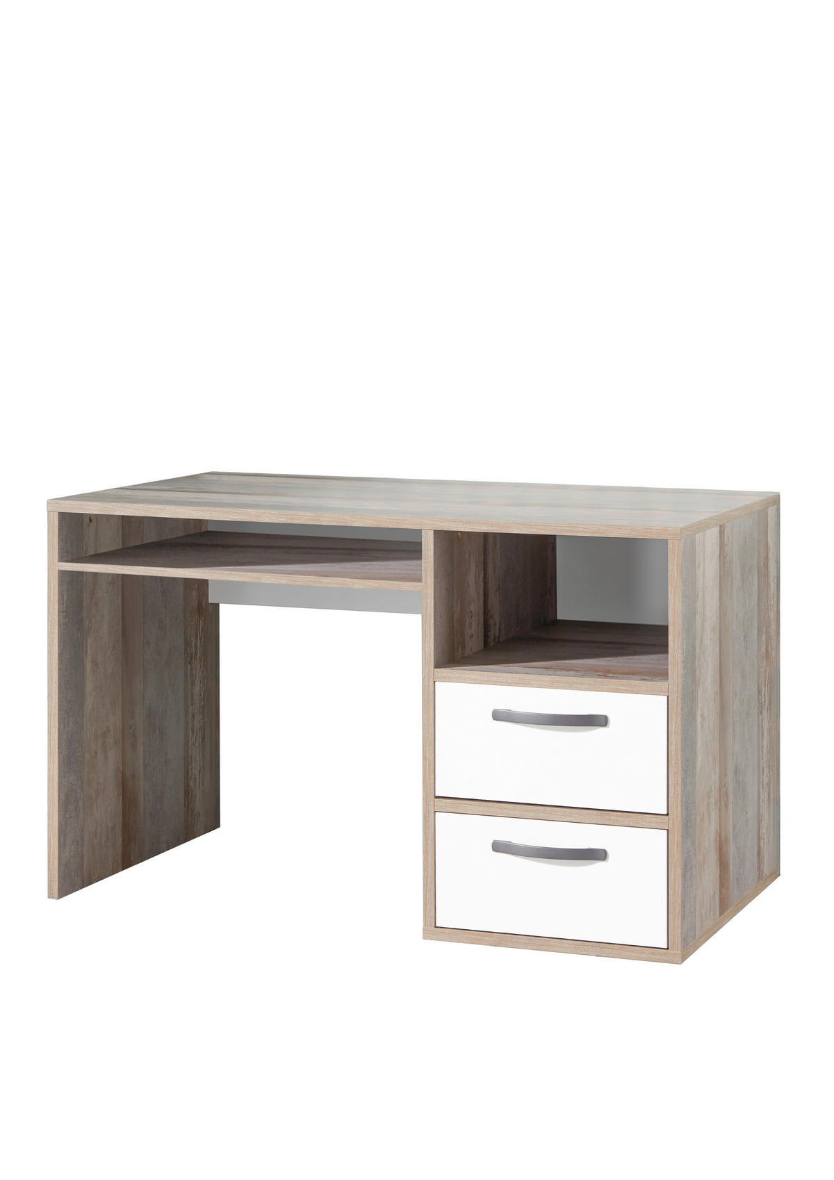 RADNI STO ZA MLADE  prirodna boja, bela   - bela/prirodna boja, Konvencionalno, pločasti materijal/plastika (125/75/70cm) - Carryhome