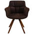 ARMLEHNSTUHL Mikrofaser Dunkelbraun, Eichefarben - Eichefarben/Dunkelbraun, Design, Holz/Textil (67/85/60cm) - Musterring