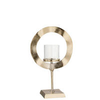 WINDLICHT - Goldfarben, Basics, Glas/Metall (29/14/47cm)