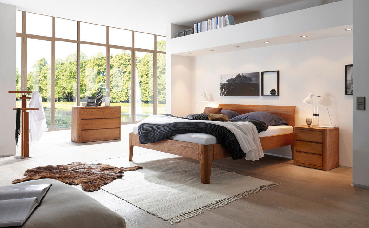 BETT 180/200 cm  in Cognac  - Cognac, Design, Holz (180/200cm) - Hasena