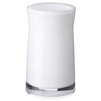 ZAHNPUTZBECHER  - Weiß, Basics, Kunststoff (6,8/12/6,8cm) - Sadena