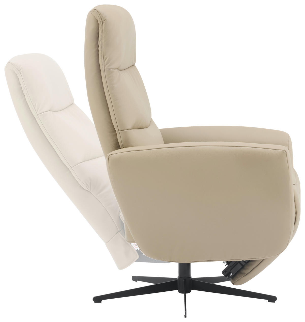 POČIVALNIK,  rjavosiva tekstil, usnje - rjavosiva/črna, Design, kovina/tekstil (76/112/80cm) - Livetastic