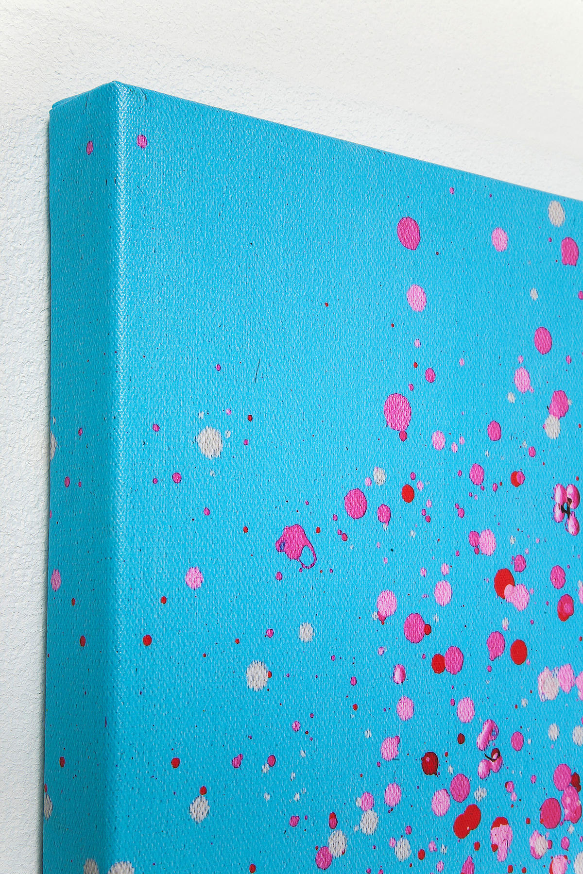 BILD Blumen  - Blau/Rosa, Trend, Holz/Textil (80/100/3,5cm) - Kare-Design