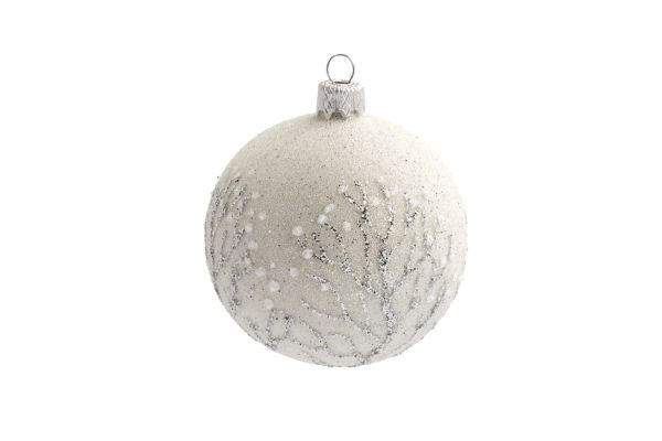 JULGRANSKULA 10 cm  - vit/silver, Lifestyle, metall/glas (10cm) - Best Price