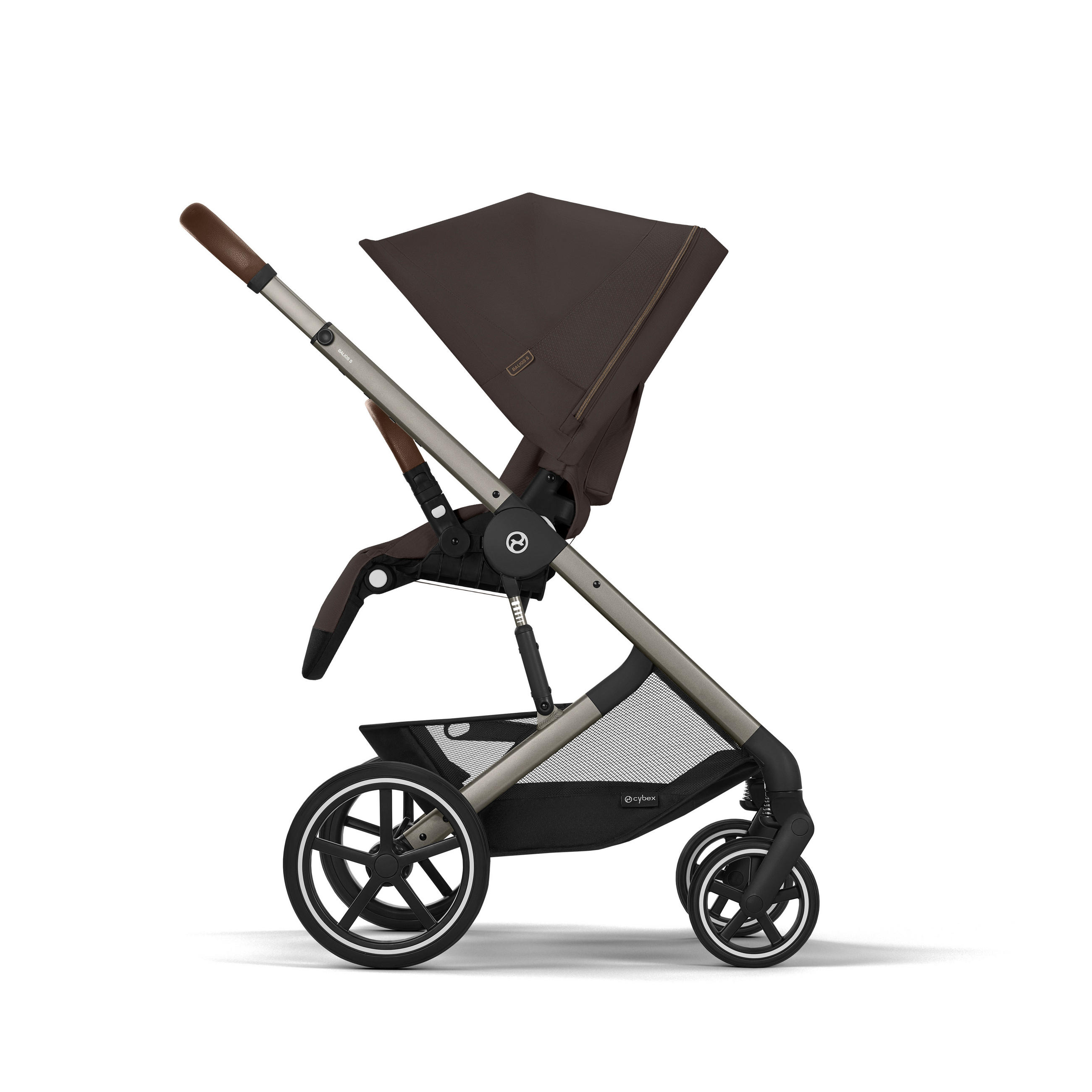 KINDERWAGEN  Balios S Lux  Chocolate Brown  - Taupe/Dunkelbraun, Basics, Metall (87/60/108cm) - cybex GOLD