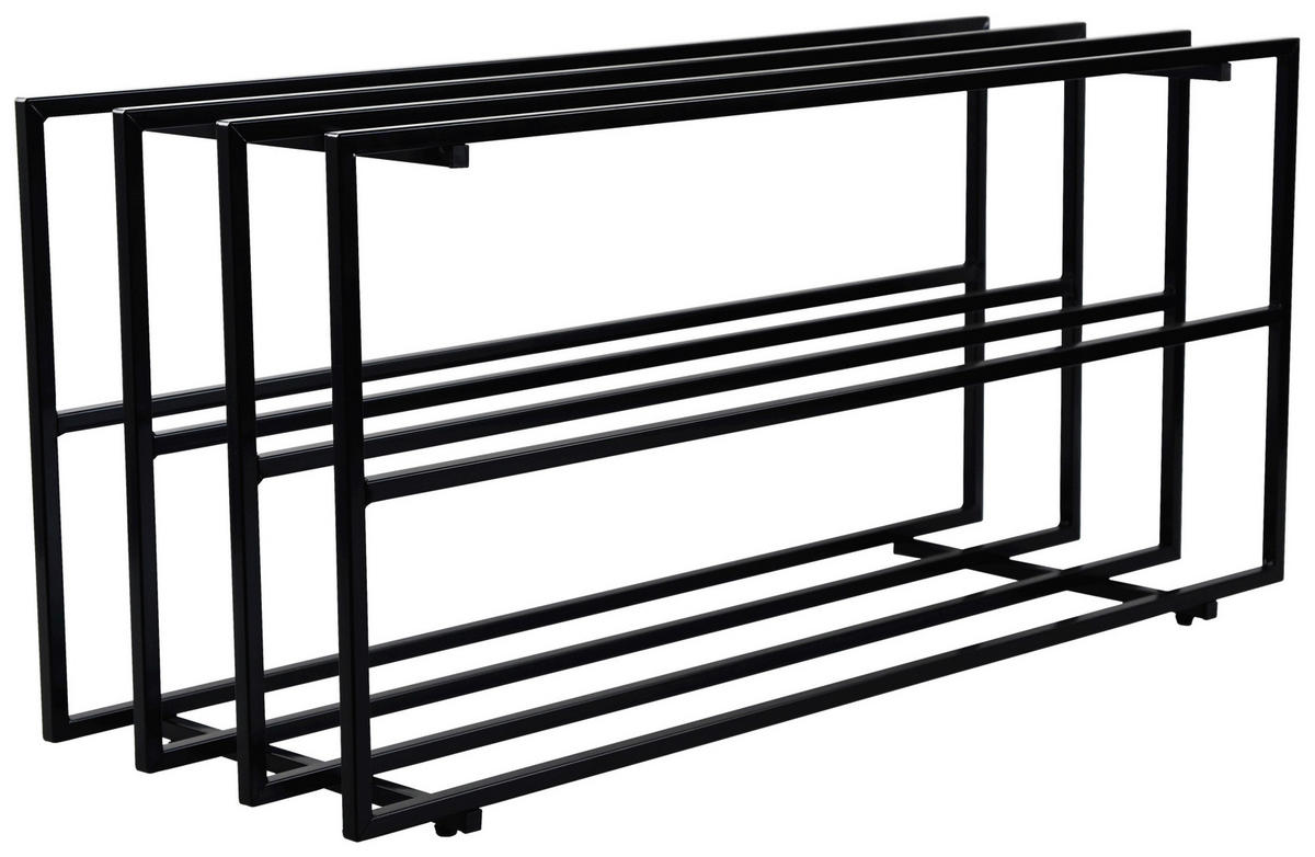 SCHUHREGAL Schwarz  - Schwarz, Basics, Metall (92,5/43/31cm) - Xora