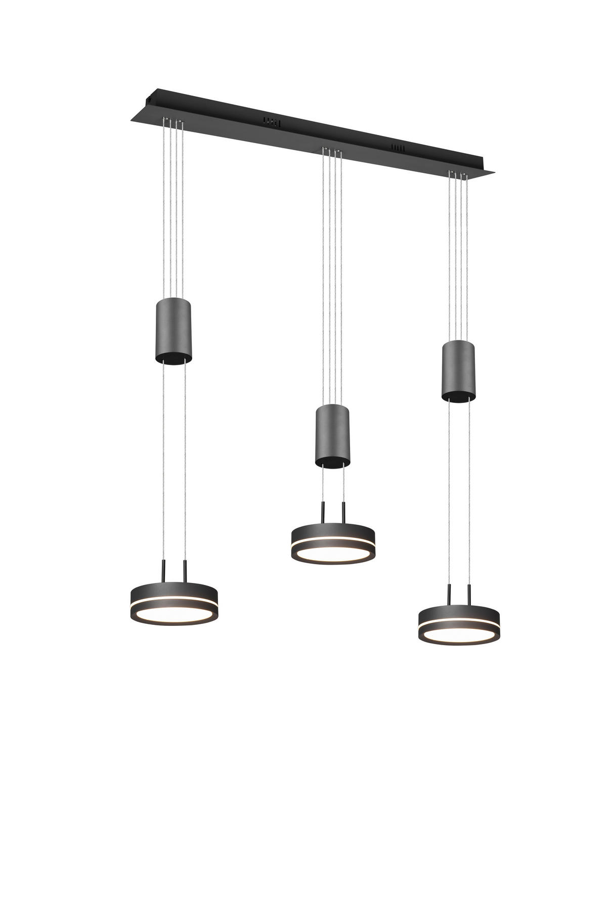 SUSPENSION LED 85/14/180 cm    - Weiss/Anthrazit, Lifestyle, Kunststoff/Metall (85/14/180cm)