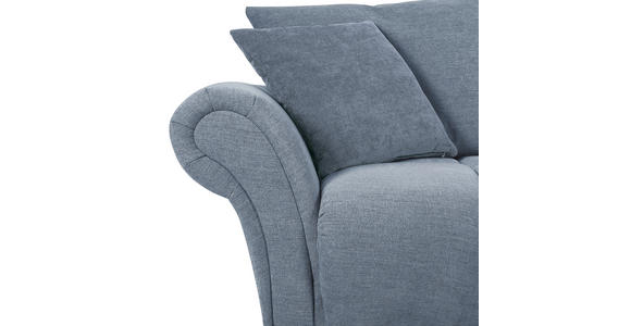 BIGSOFA Flachgewebe Blau  - Blau/Schwarz, KONVENTIONELL, Holz/Textil (290/78/115cm) - Carryhome