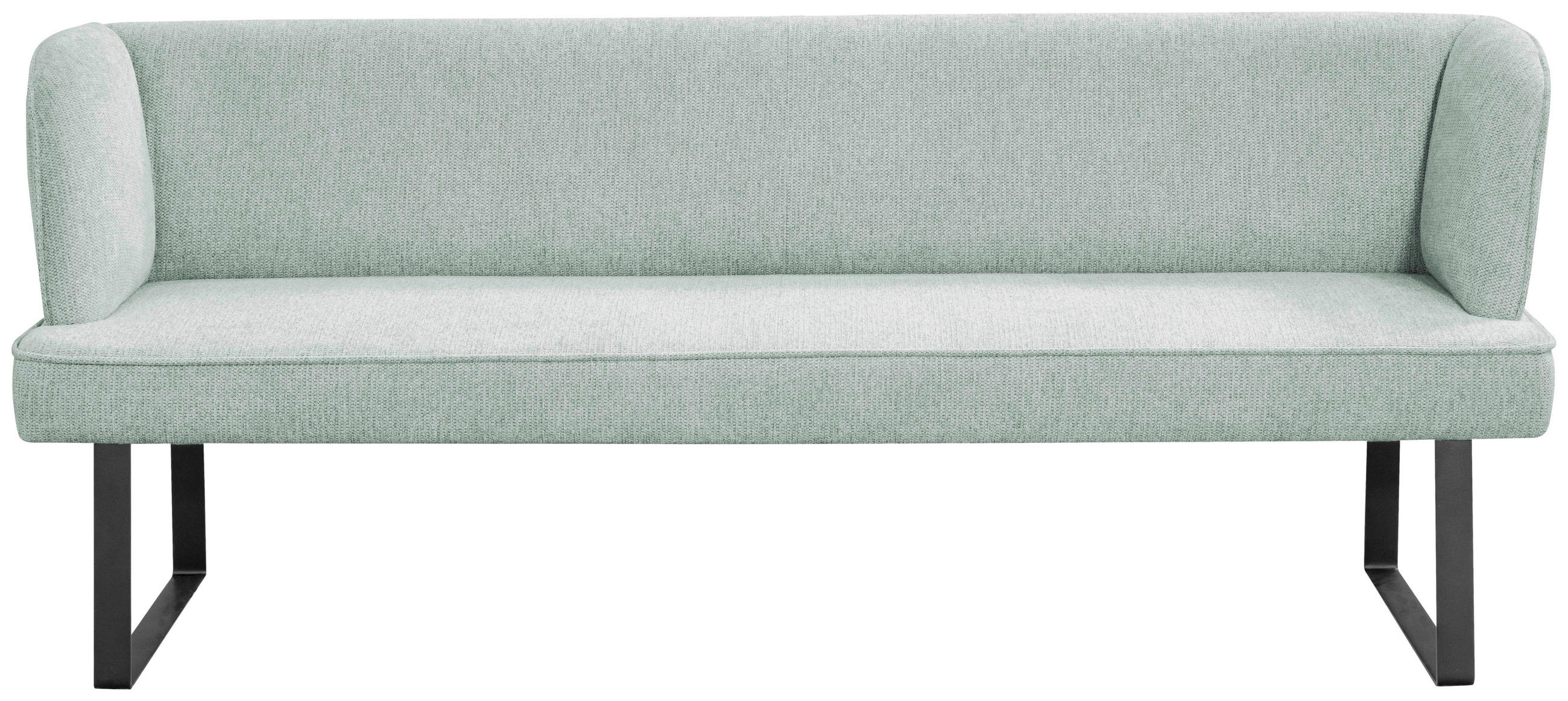SITZBANK 185/91/66 cm Webstoff Türkis, Schwarz  - Türkis/Schwarz, Design, Textil/Metall (185/91/66cm) - Novel