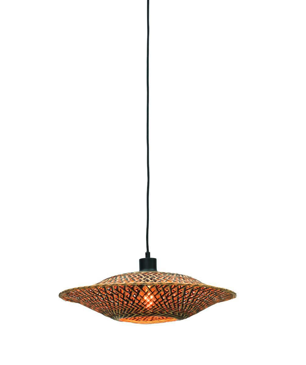 HÄNGELEUCHTE GOOD&MOJO 44/12 cm   - Hellbraun/Schwarz, Design, Naturmaterialien (44/12cm) - Good & Mojo