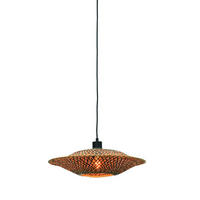 HÄNGELEUCHTE 44/12 cm  - Hellbraun/Schwarz, Design, Naturmaterialien (44/12cm) - Good & Mojo