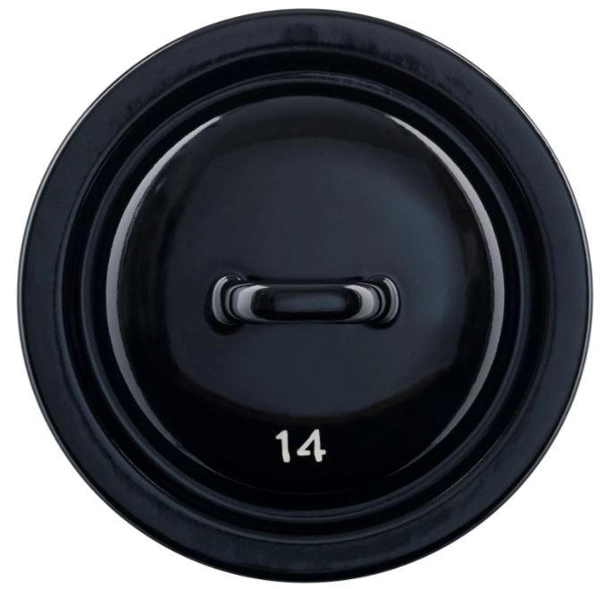 TOPFDECKEL 14 cm  - Schwarz, Basics, Metall (14cm) - Riess