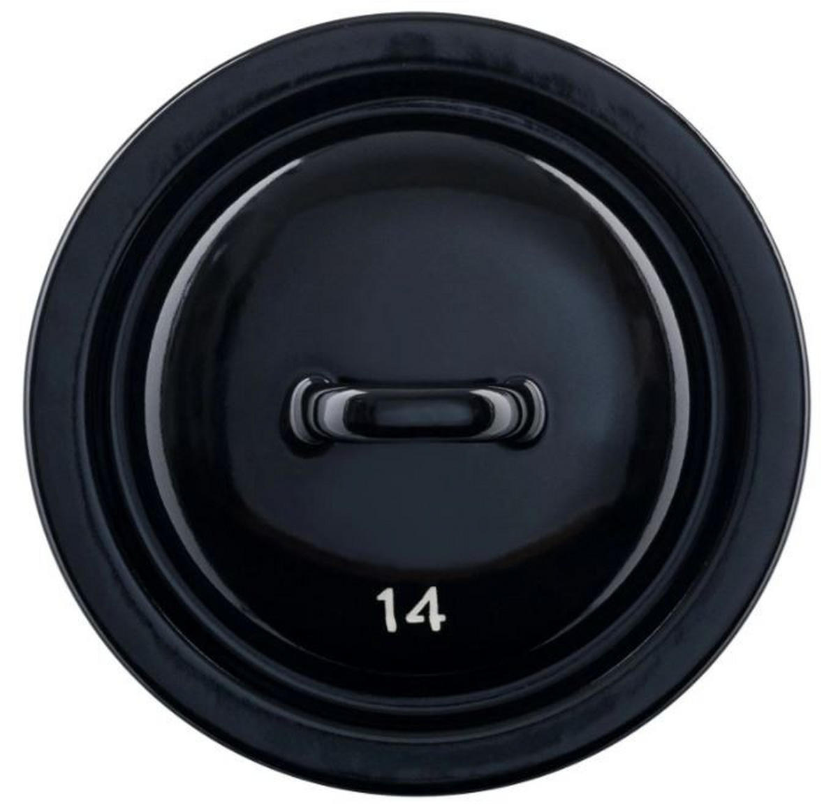 TOPFDECKEL 14 cm  - Schwarz, Basics, Metall (14cm) - Riess