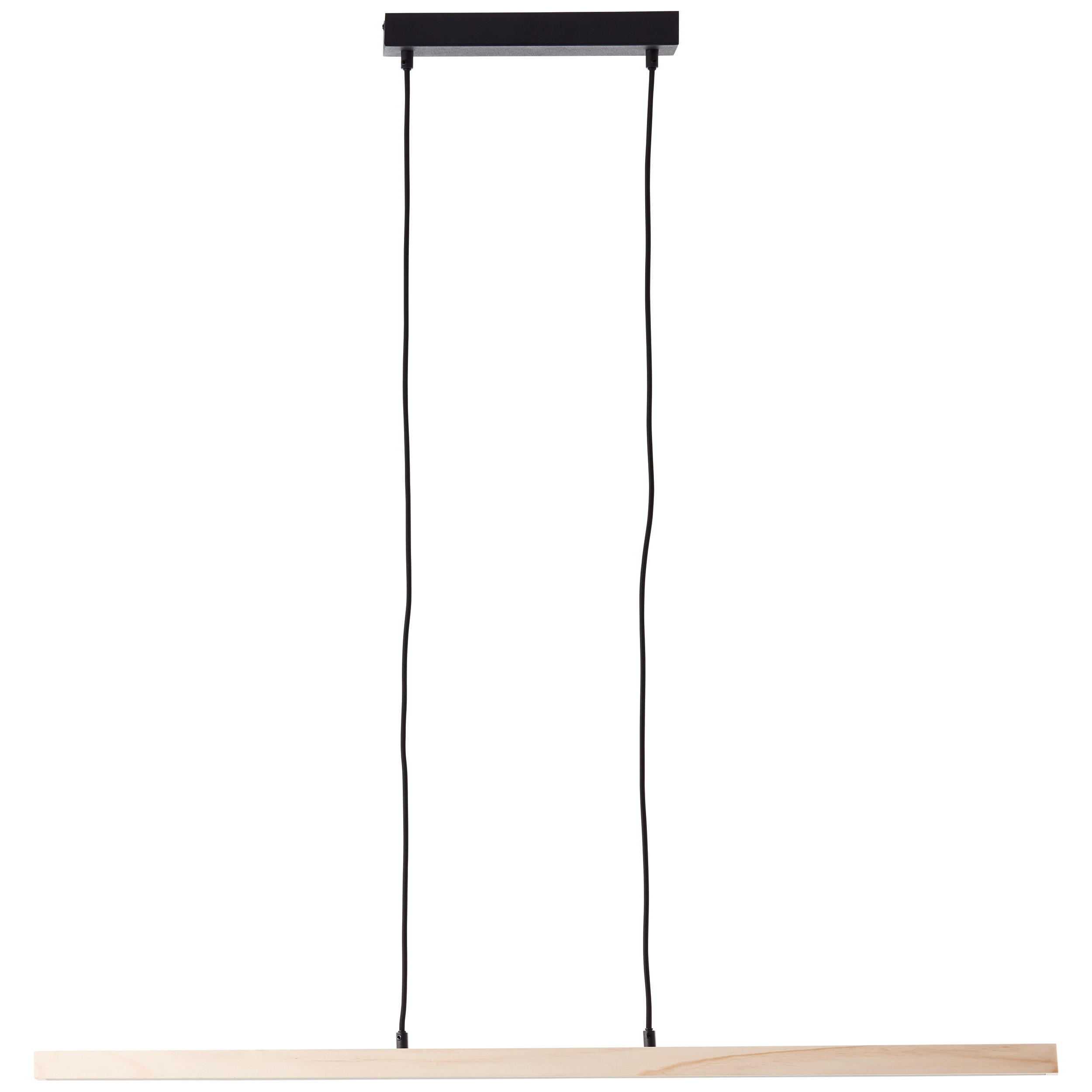 LED-PENDELLEUCHTE 103/6/150 cm    - Schwarz/Kieferfarben, Design, Holz/Kunststoff (103/6/150cm) - Brilliant
