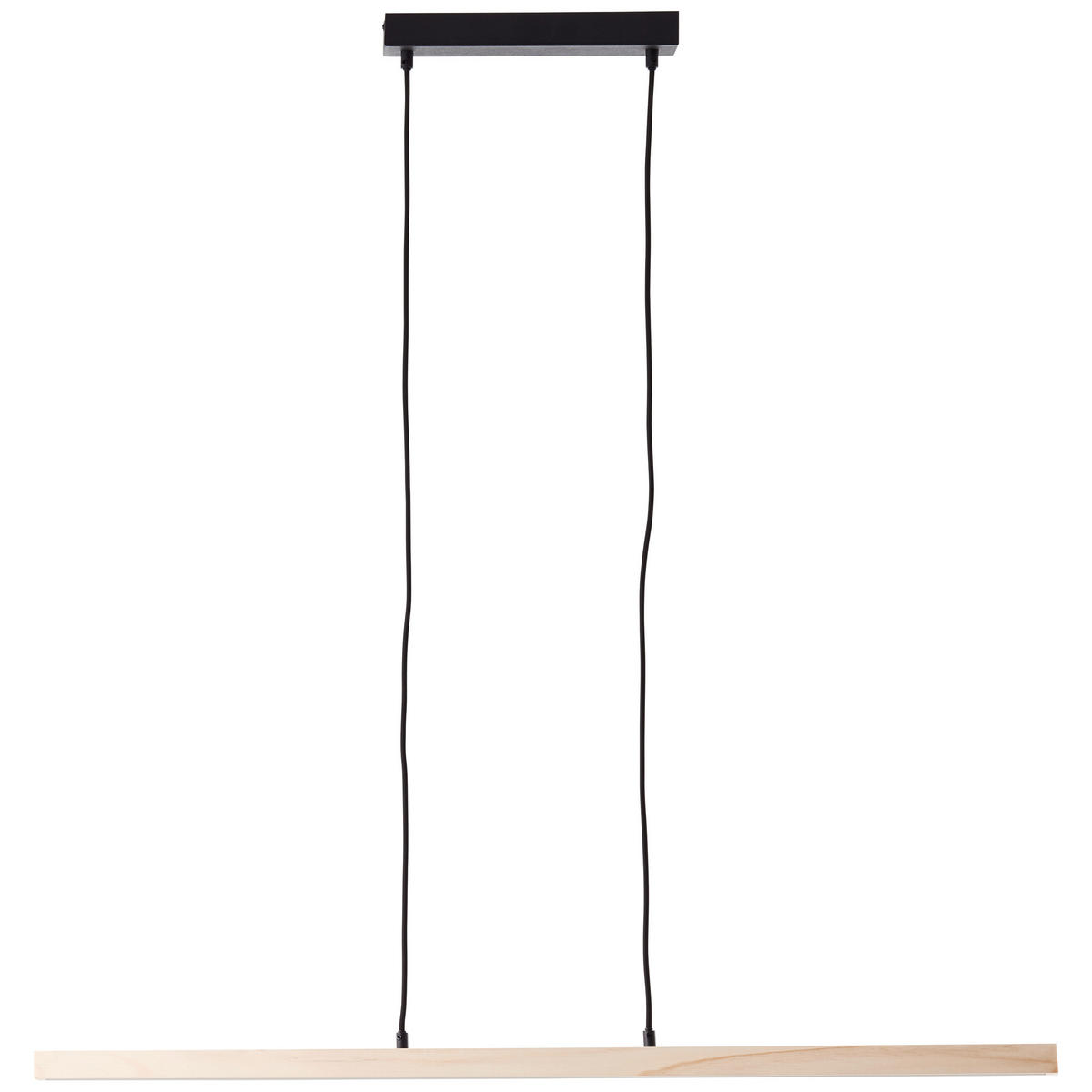 LED-PENDELLEUCHTE 103/6/150 cm    - Schwarz/Kieferfarben, Design, Holz/Kunststoff (103/6/150cm) - Brilliant