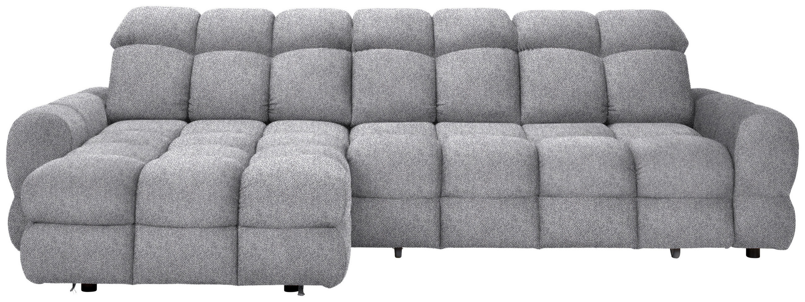 HÖRNSOFFA i velour grå  - svart/grå, Design, textil/plast (178/283cm) - Welnova