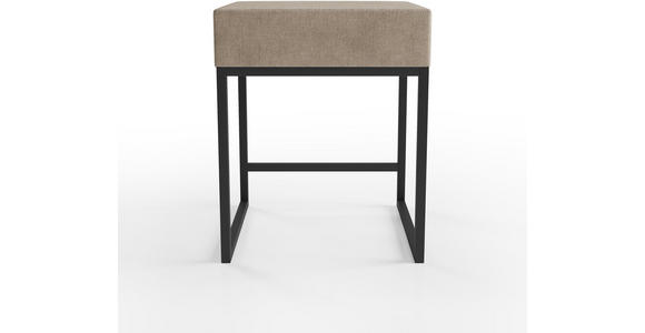 NACHTSCHRANK 45/55/45 cm - Beige/Schwarz, Design, Textil/Metall (45/55/45cm) - Esposa