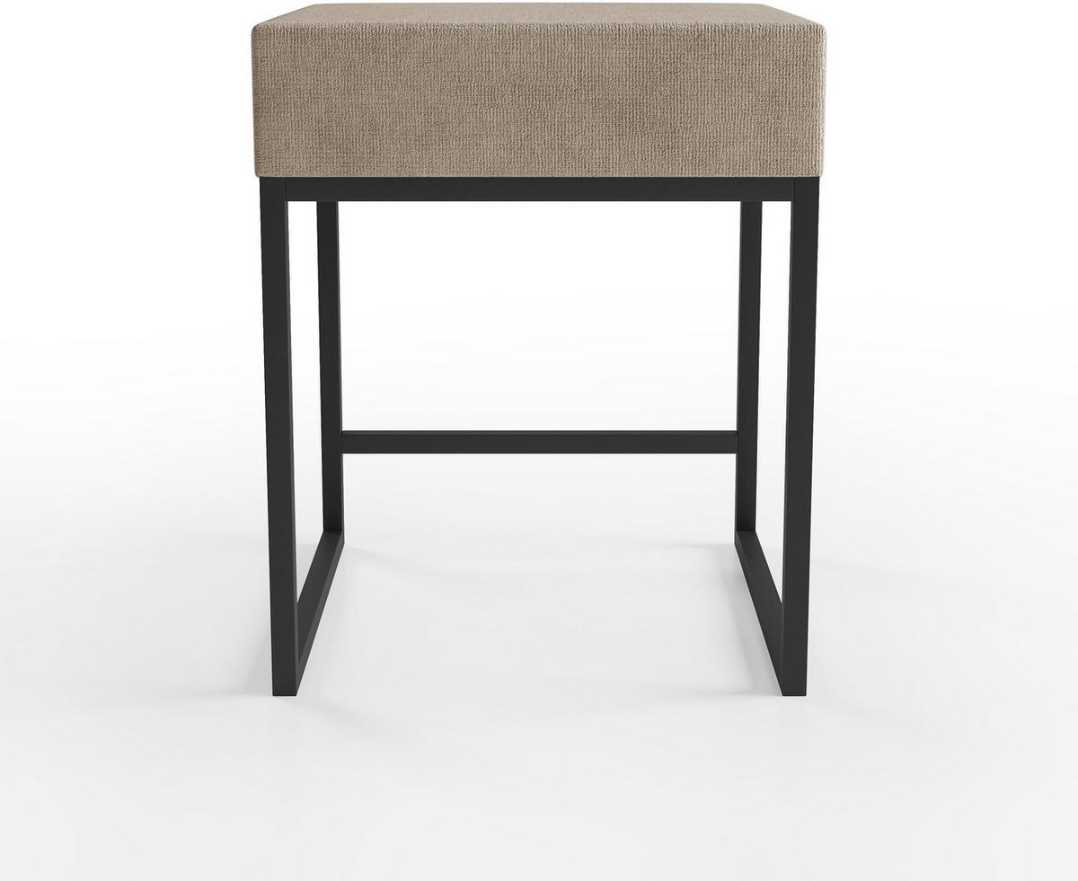 NACHTKÄSTCHEN 45/55/45 cm  in Beige  - Beige/Schwarz, Design, Textil/Metall (45/55/45cm) - Esposa