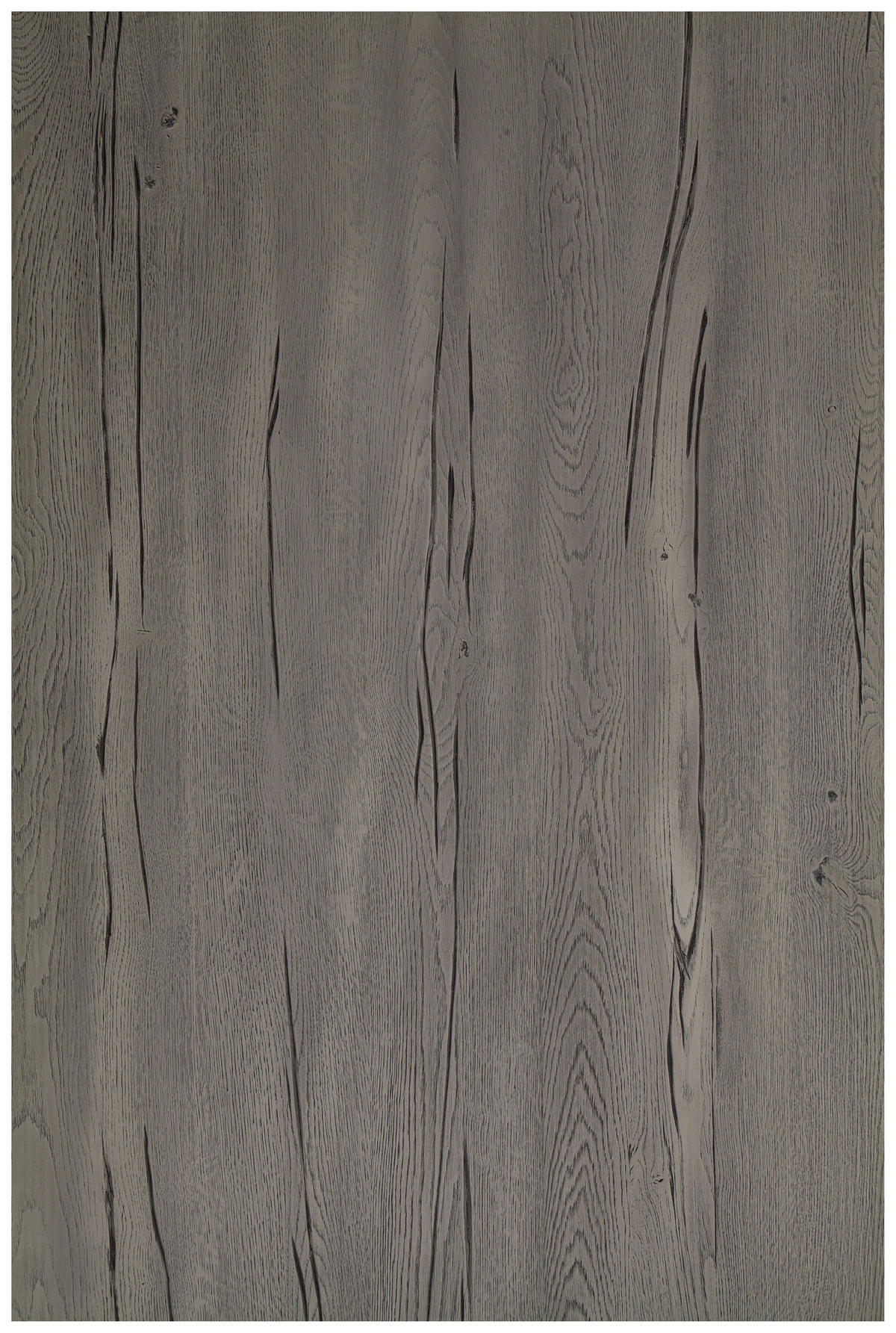 TISCHPLATTE Eiche massiv Grau, Eichefarben  - Eichefarben/Grau, Design, Holz (170/90/6cm) - Waldwelt