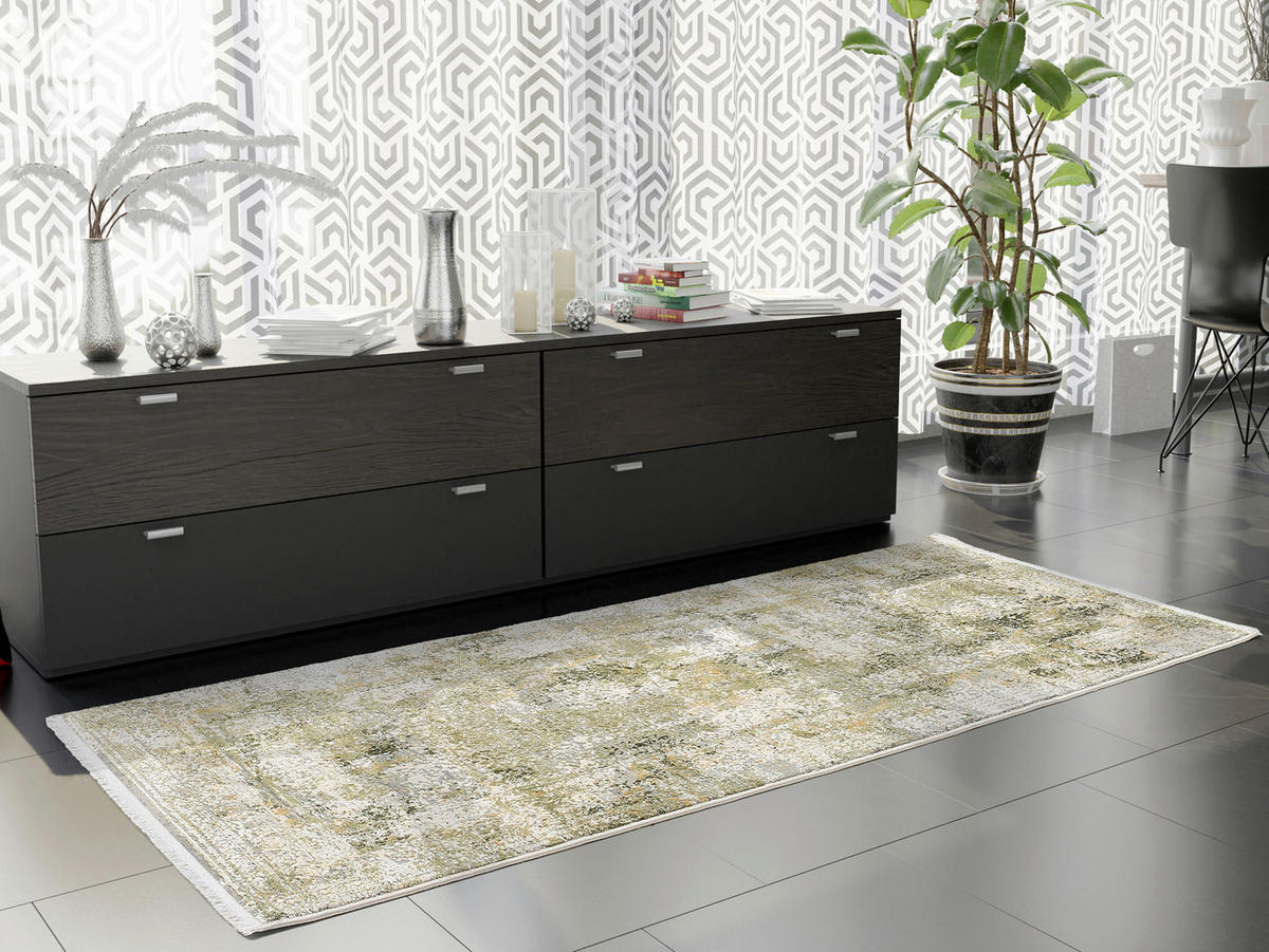 LÄUFER 80/300 cm Avignon Grau, Grün  - Grau/Grün, Design, Textil (80/300cm) - Dieter Knoll