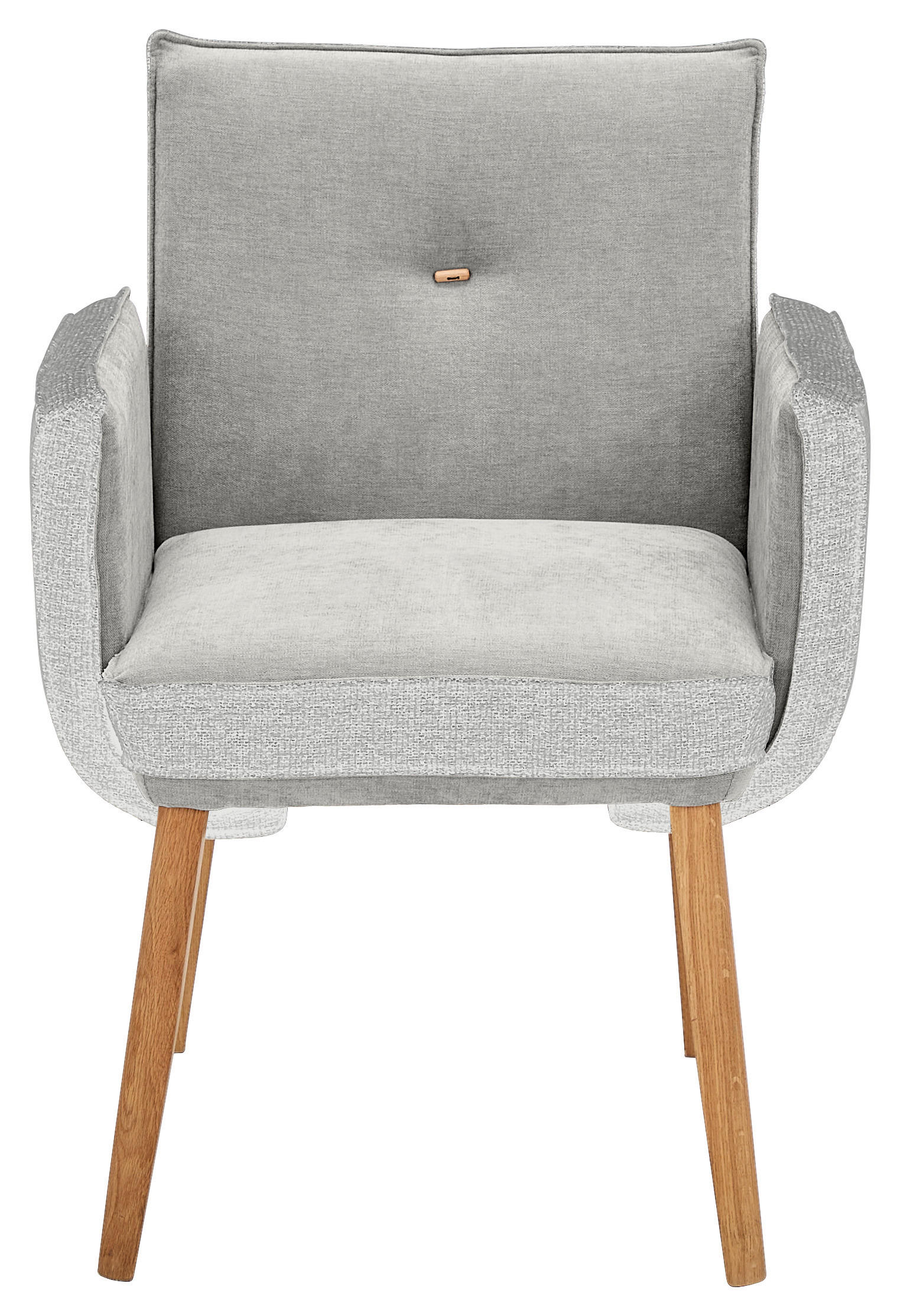 ARMLEHNSTUHL  in Webstoff, Mikrofaser  - Eichefarben/Grau, Design, Holz/Textil (67/86/67cm) - Linea Natura
