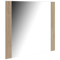 WANDSPIEGEL 82/80/2 cm    in quadratisch  - Kaschmir/Eiche Bianco, Design, Glas/Holz (82/80/2cm) - Livetastic