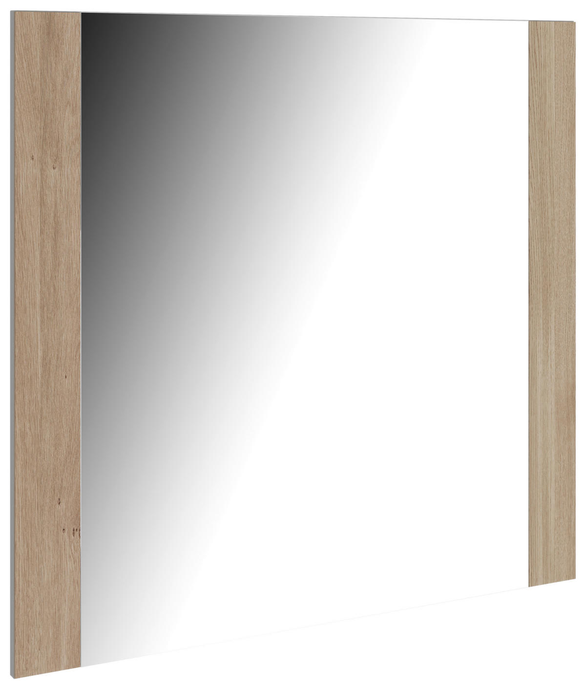 WANDSPIEGEL 82/80/2 cm    in quadratisch  - Kaschmir/Eiche Bianco, Design, Glas/Holz (82/80/2cm) - Livetastic