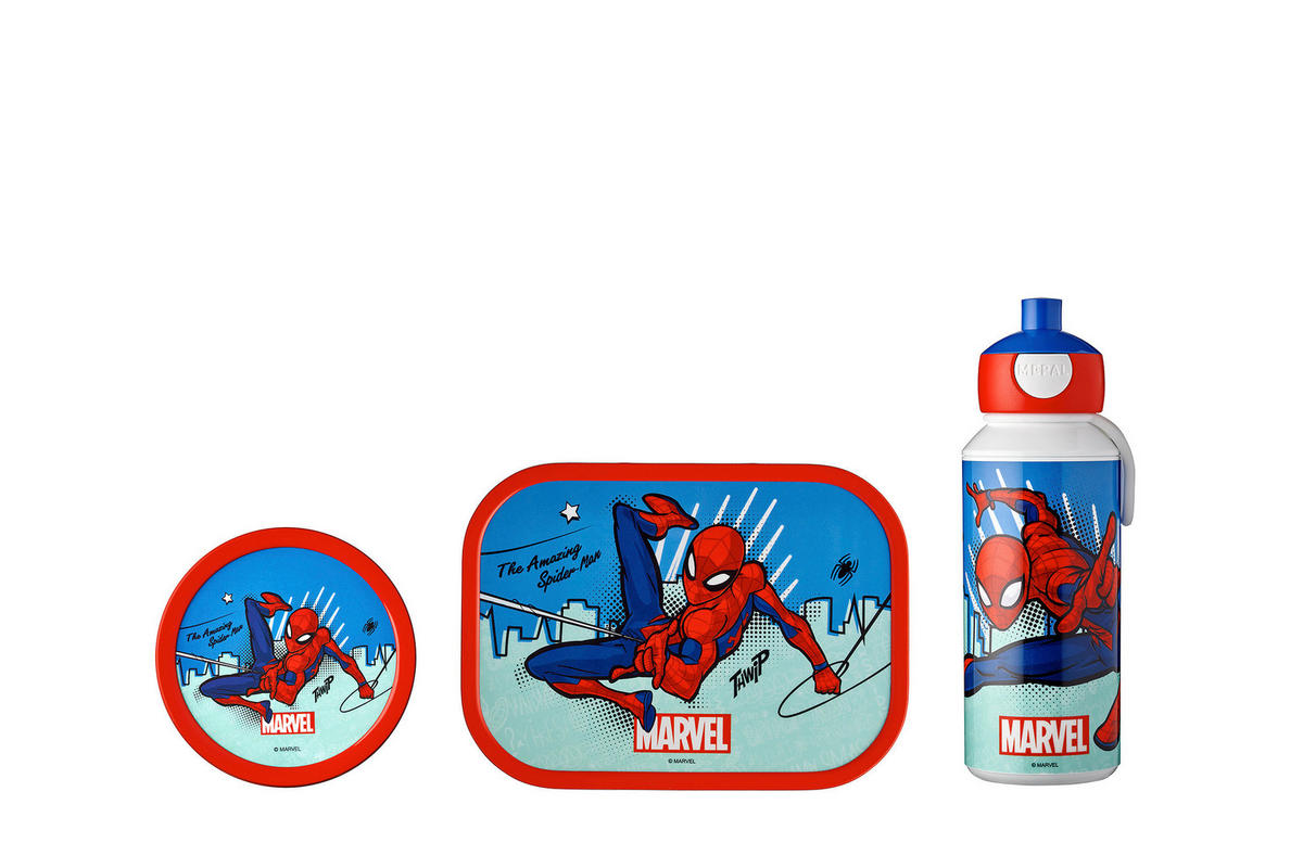 PAUSENSET lunchset campus  - Blau/Rot, KONVENTIONELL (24/6,8/24,4cm) - Mepal