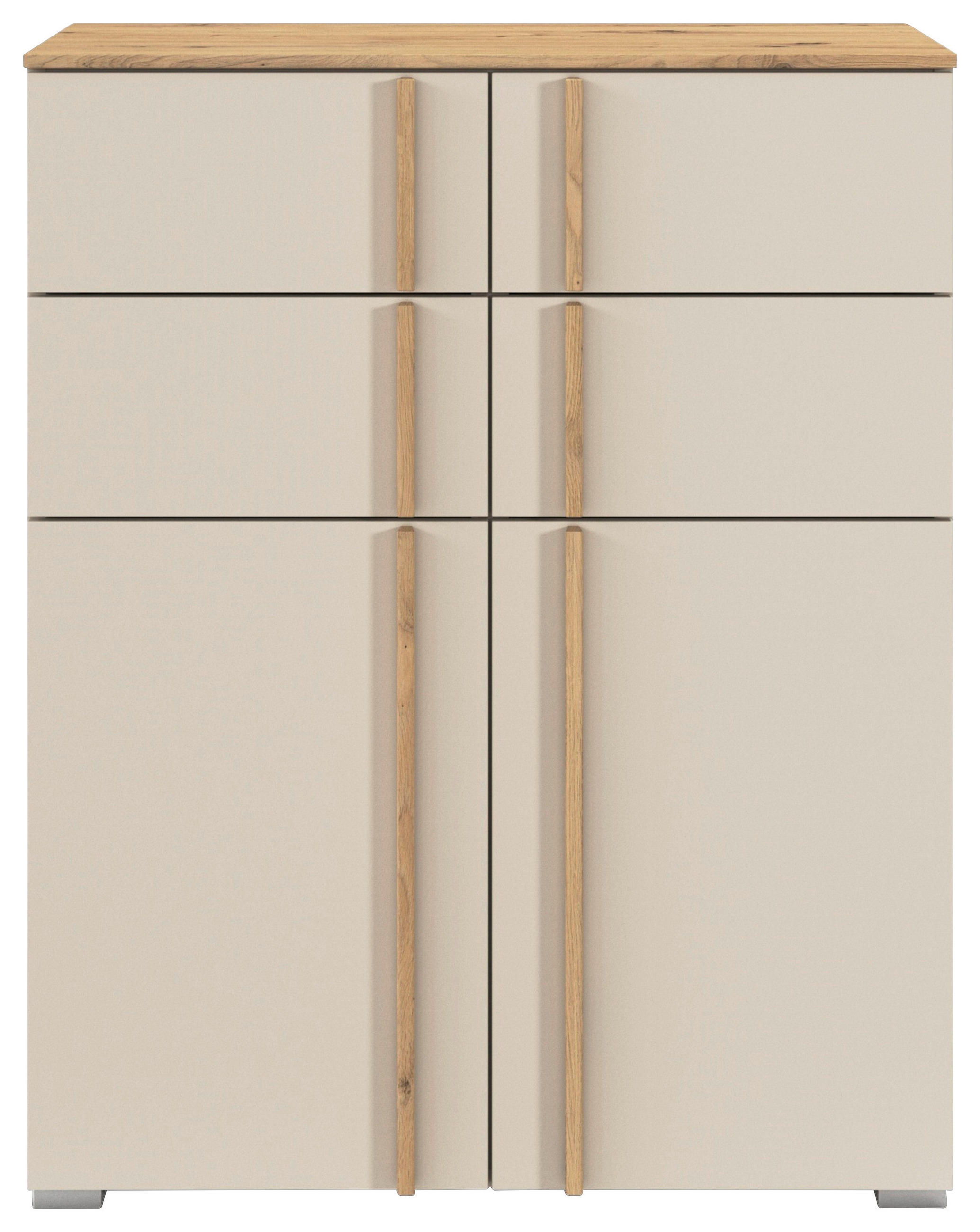 KOMMODE  in 80/100/42 cm  - Champagner/Alufarben, Design, Holz/Holzwerkstoff (80/100/42cm) - Stylife