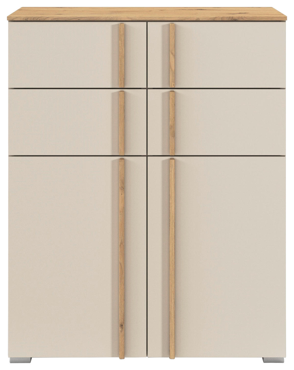 KOMMODE  in 80/100/42 cm  - Champagner/Alufarben, Design, Holz/Holzwerkstoff (80/100/42cm) - Stylife