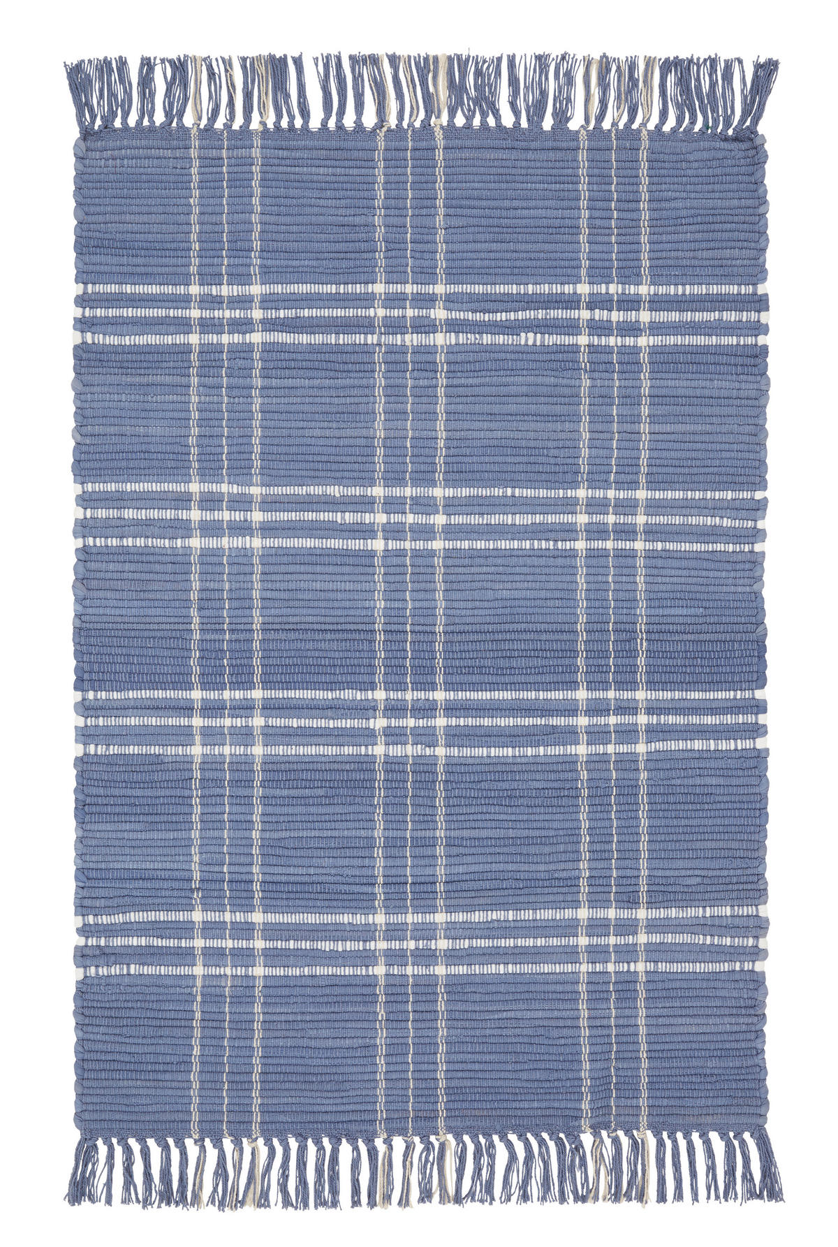 RUČNĚ TKANÝ KOBEREC, 60/90 cm, modrá - modrá, Basics, textil (60/90cm) - Boxxx