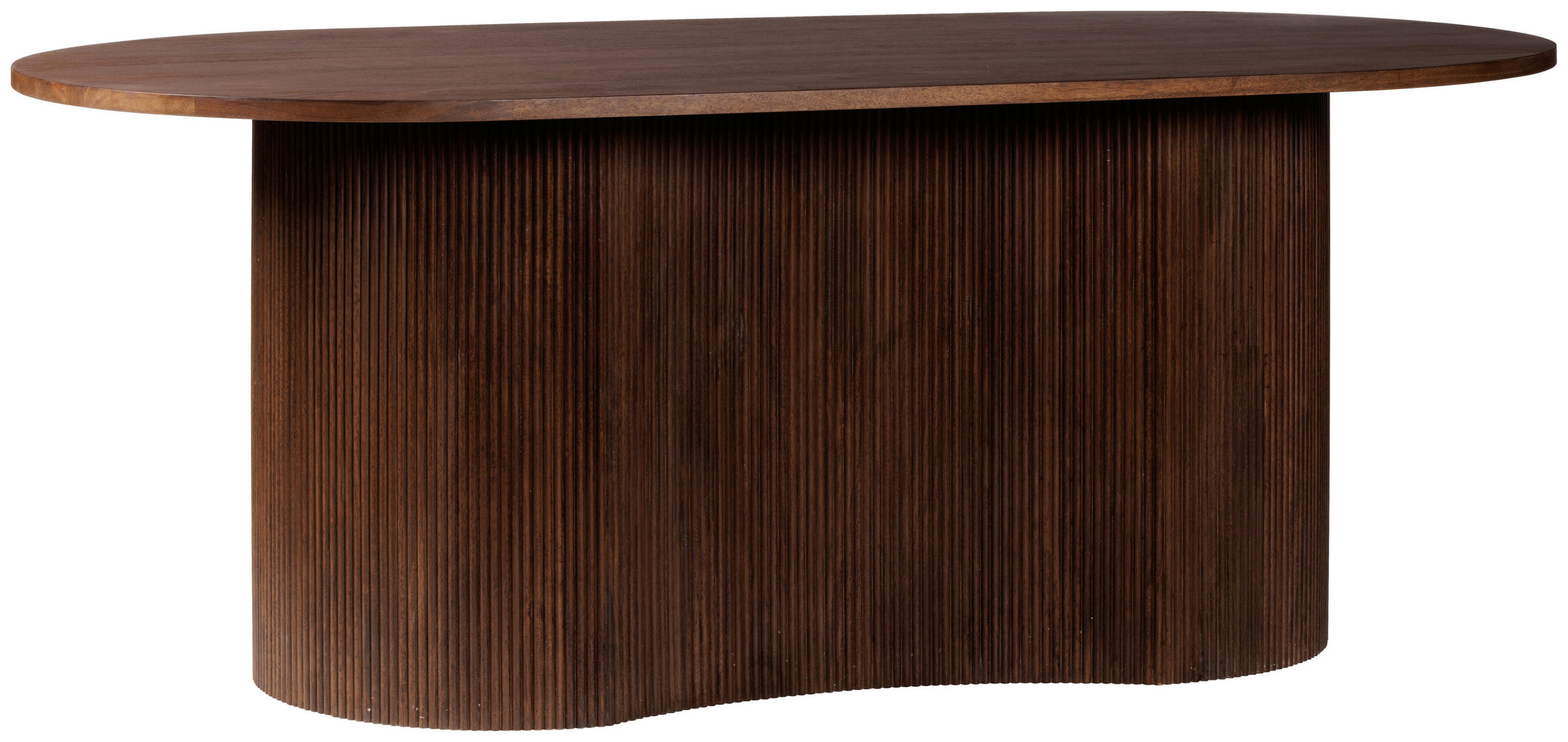 ESSTISCH 200/76/100 cm Echtholz  Holz organisch Walnussfarben  - Walnussfarben, Design, Holz (200/76/100cm) - Landscape