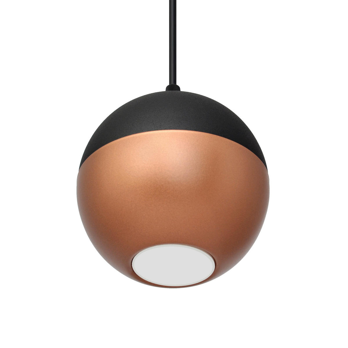 HÄNGELEUCHTE MIDWAY 12/12/90 cm   - Schwarz/Kupferfarben, Trend, Metall (12/12/90cm)