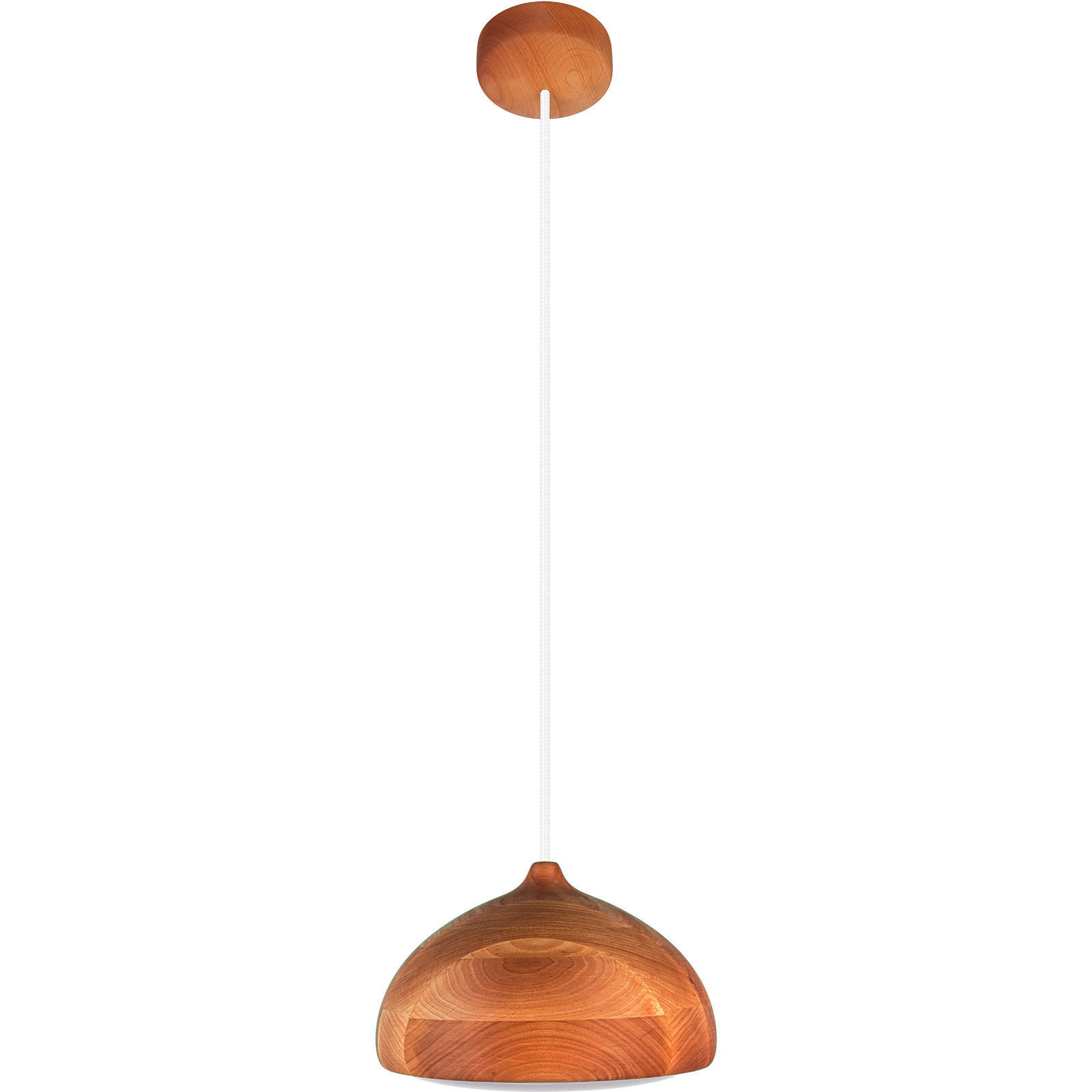 HÄNGELEUCHTE Acorn 22,5/90-140 cm   - Erlefarben/Weiß, Natur, Holz (22,5/90-140cm)