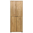 AKTENSCHRANK Eiche furniert, massiv Eichefarben  - Eichefarben, Natur, Holz/Holzwerkstoff (73/189/38cm) - Linea Natura