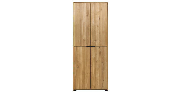 AKTENSCHRANK Eiche furniert, massiv Eichefarben  - Eichefarben, Natur, Holz/Holzwerkstoff (73/189/38cm) - Linea Natura