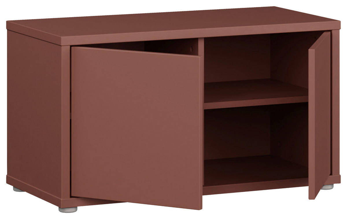 GARDEROBENBANK - Terracotta/Grau, MODERN, Kunststoff (74,5/41,5/34,9cm) - Carryhome