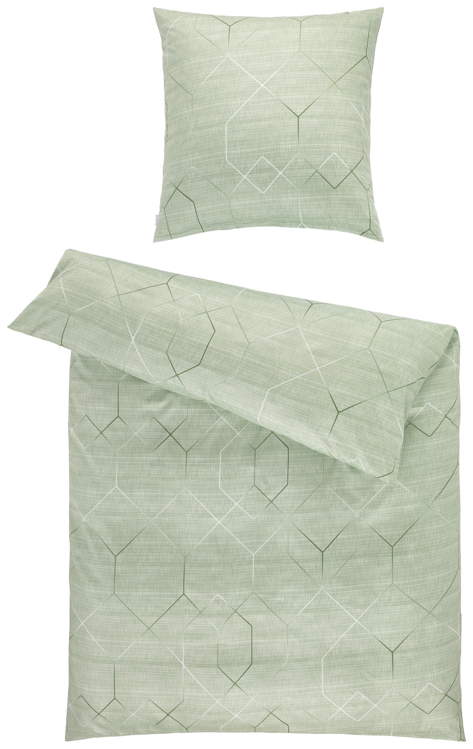 BETTWÄSCHE Satin 135/200 cm  - Grün, KONVENTIONELL, Textil (135/200cm) - Estella